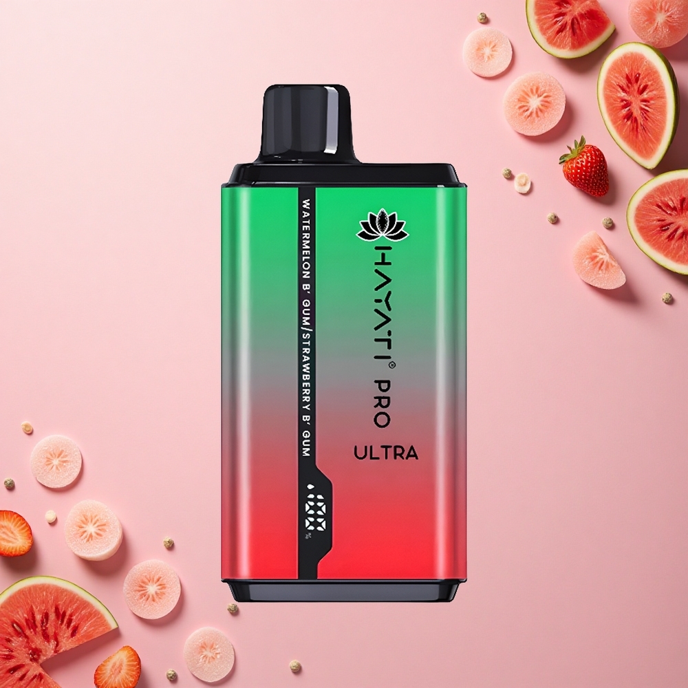 Hayati Pro Ultra 15000 Puffs بطيخ علكة فراولة علكة 12 مل 2%