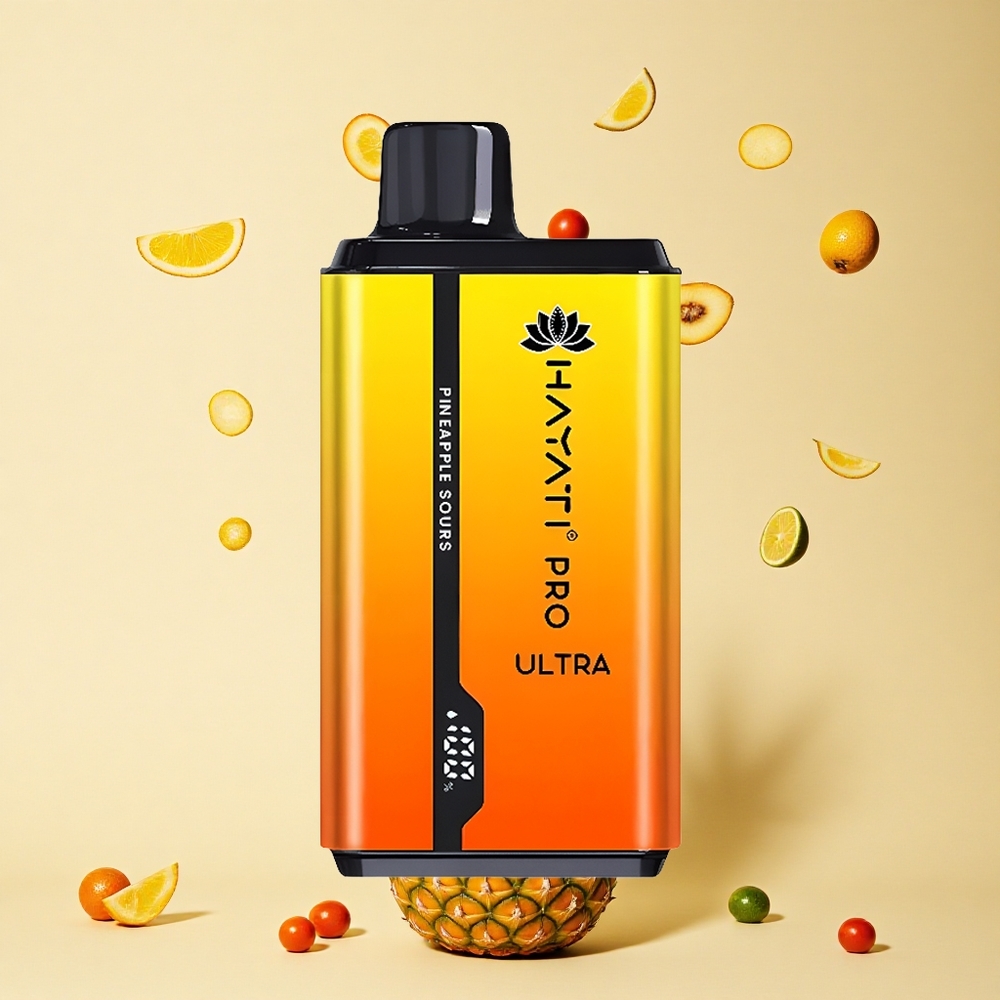 Hayati Pro Ultra 15000 Puffs أناناس حامض بسعة 24 مل وقوة 2%