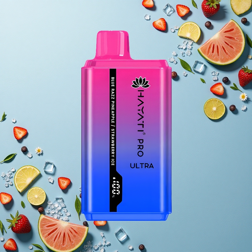 Hayati Pro Ultra 15000 Puffs العنب الأزرق والأناناس والفراولة مثلج بسعة 24 مل