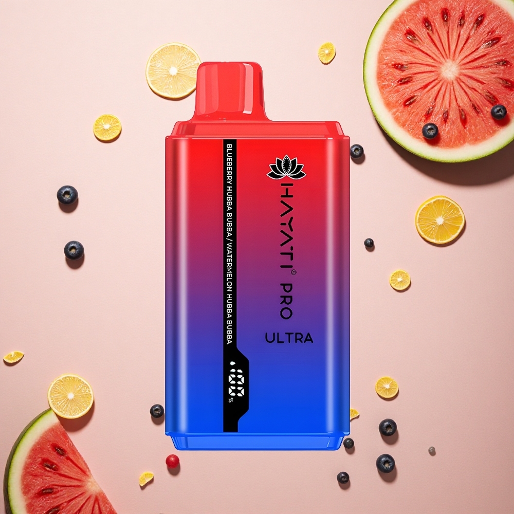 Hayati Pro Ultra 15000 Puffs هوبا بوبا بطعم البطيخ مع نيكوتين 2٪ وسعة 12 مل