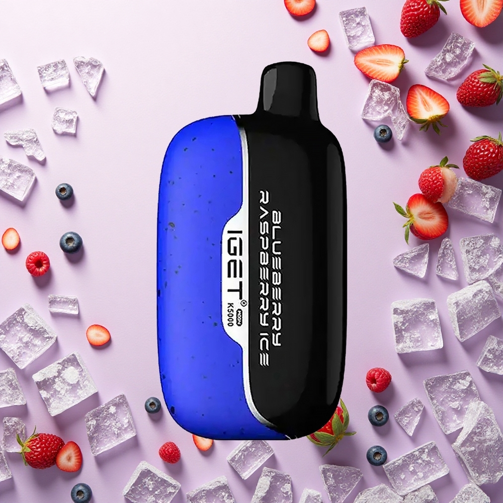 IGET Moon K5000 Puffs توت أزرق توت أحمر جليد - 5000 نفخة شبكة 1.35 أوم