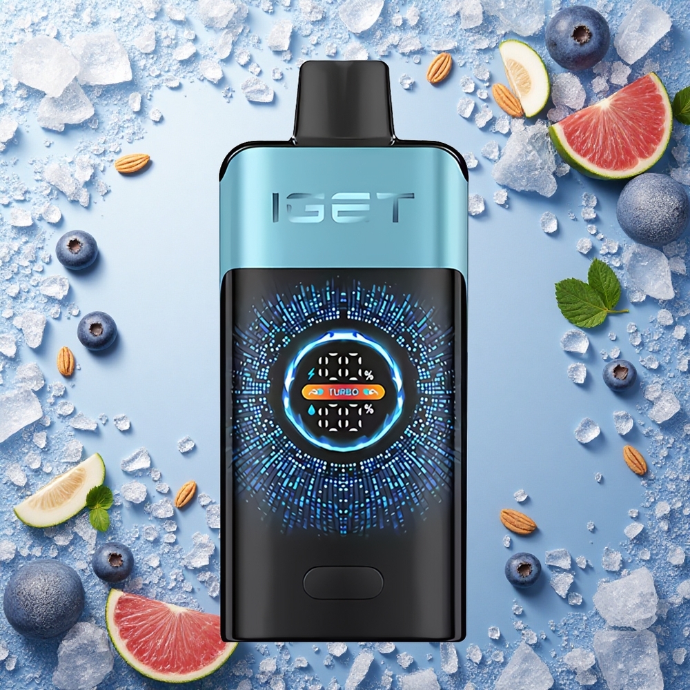 IGET ONE 12000 Puffs تُوت بَرِّي مُجَمَّد بشاشة ملونة منحنية كبيرة وملف مزدوج شبكي 0.6 أوم