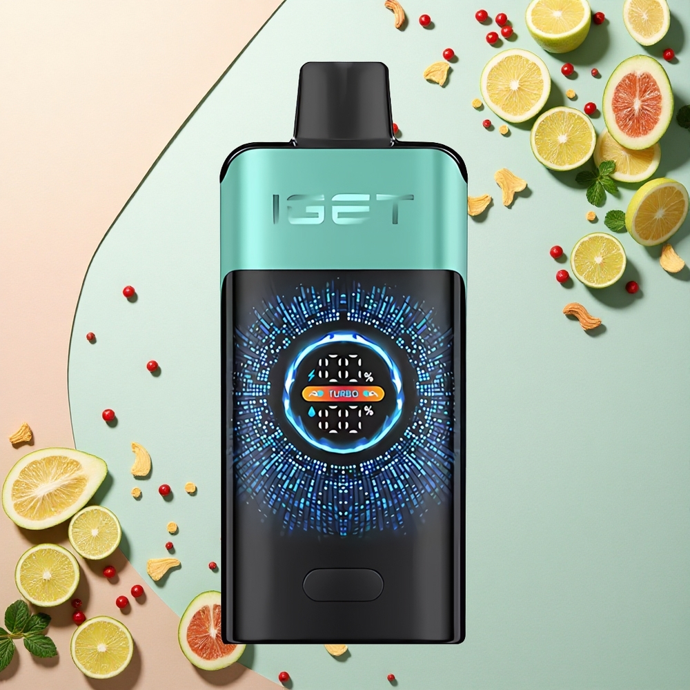 IGET ONE 12000 Puffs نعناع جليدي منبع الجبال مع شاشة ملونة كبيرة وملف مزدوج