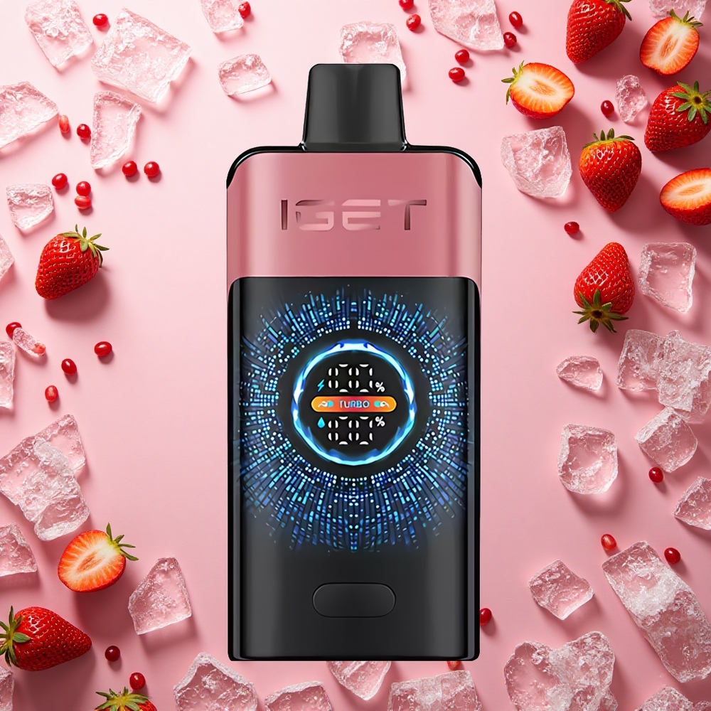 IGET ONE 12000 Puffs فراولة رمان جليد مع شاشة ملونة كبيرة وملفات مزدوجة