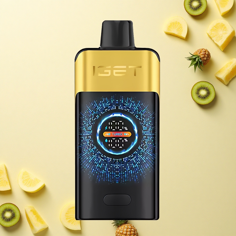 IGET ONE 12000 Puffs كيوي أناناس مع شاشة ملونة منحنية كبيرة وملف مزدوج شبكي