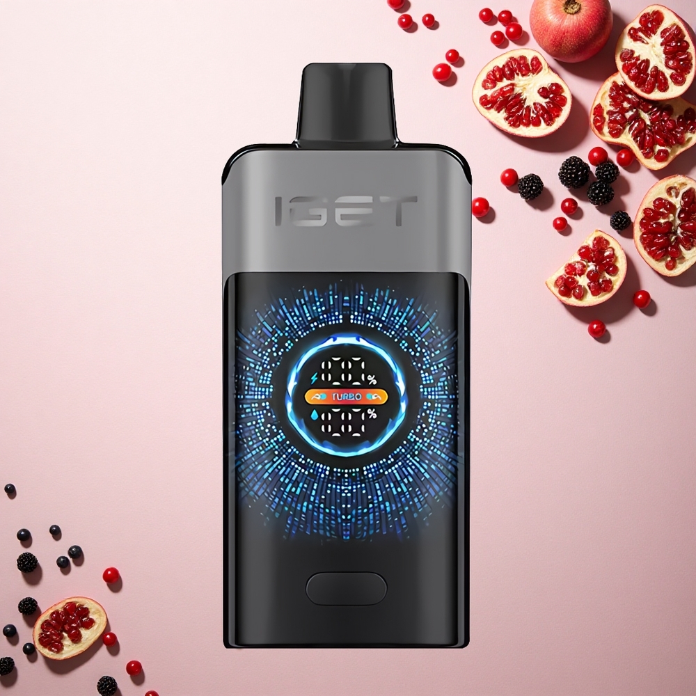 IGET ONE 12000 Puffs توت العليق الكرز الرمان مع شاشة ملونة كبيرة