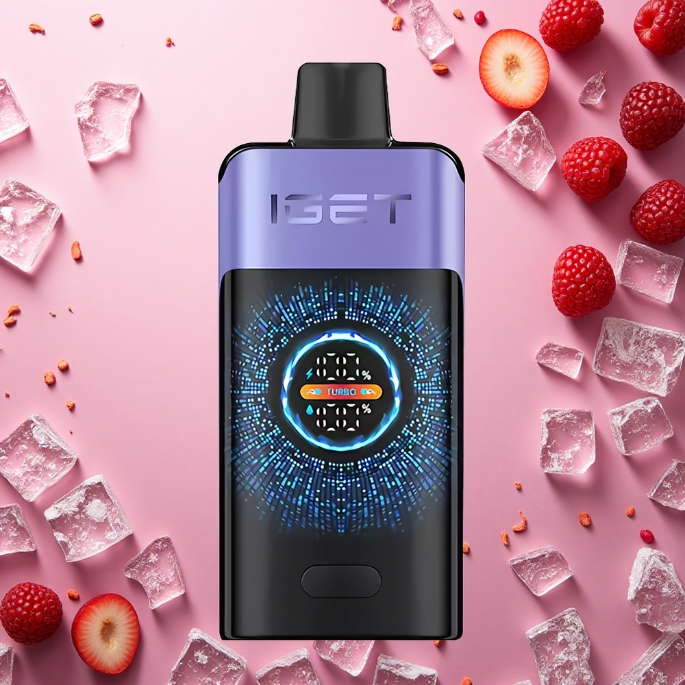 IGET ONE 12000 Puffs عنب التوت الجليدي بشاشة ملونة منحنية كبيرة